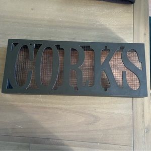Black “Corks” Wall Decor
